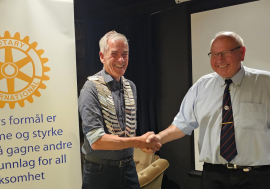 Presidentskifte i Brumunddal Rotary klubb